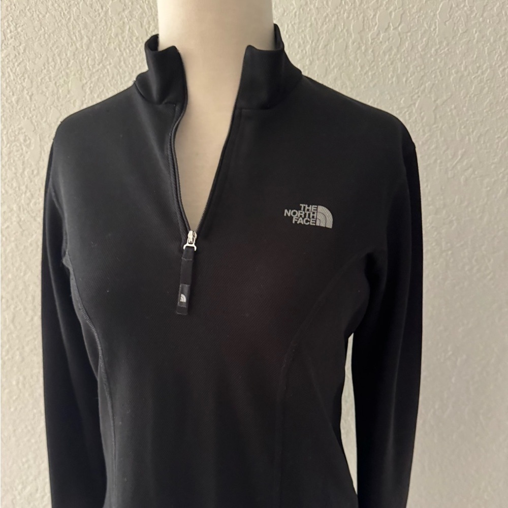 The North Face Vapor Wick 1/4 Zip‎ Pullover Jersey Black **Small EUC